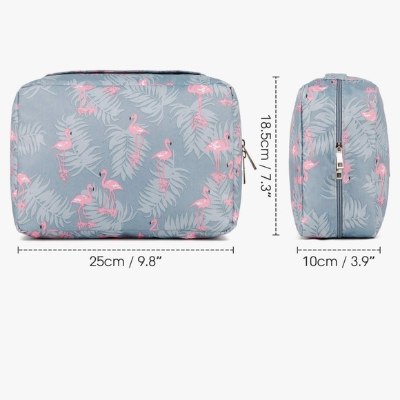 Cute flamingo hanging toiletry bag, never used. - Picture 2 of 7